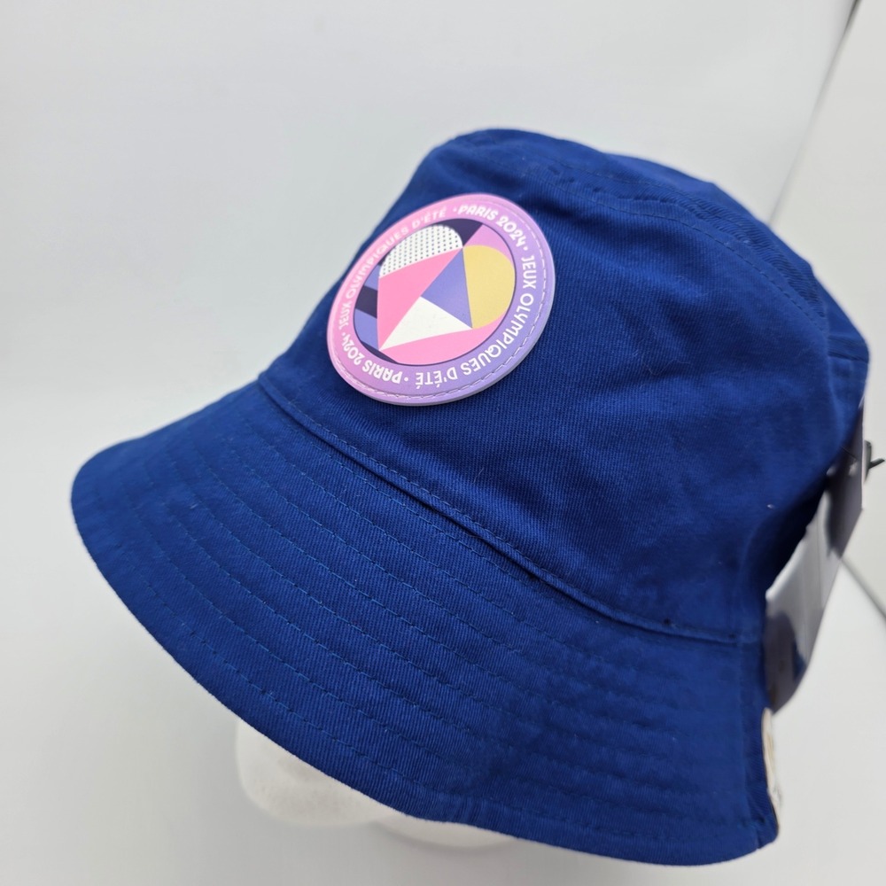 Paris 2024 Olympics Official Reversible Bucket‎ Hat Unisex Blue Black Geometric - Picture 7 of 14